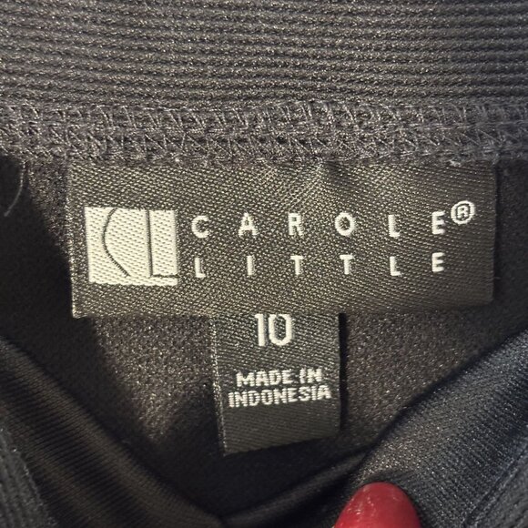 Vintage Carole Little Black & Purple Floral Print Maxi Dress With Empire Waist - Picture 8 of 9